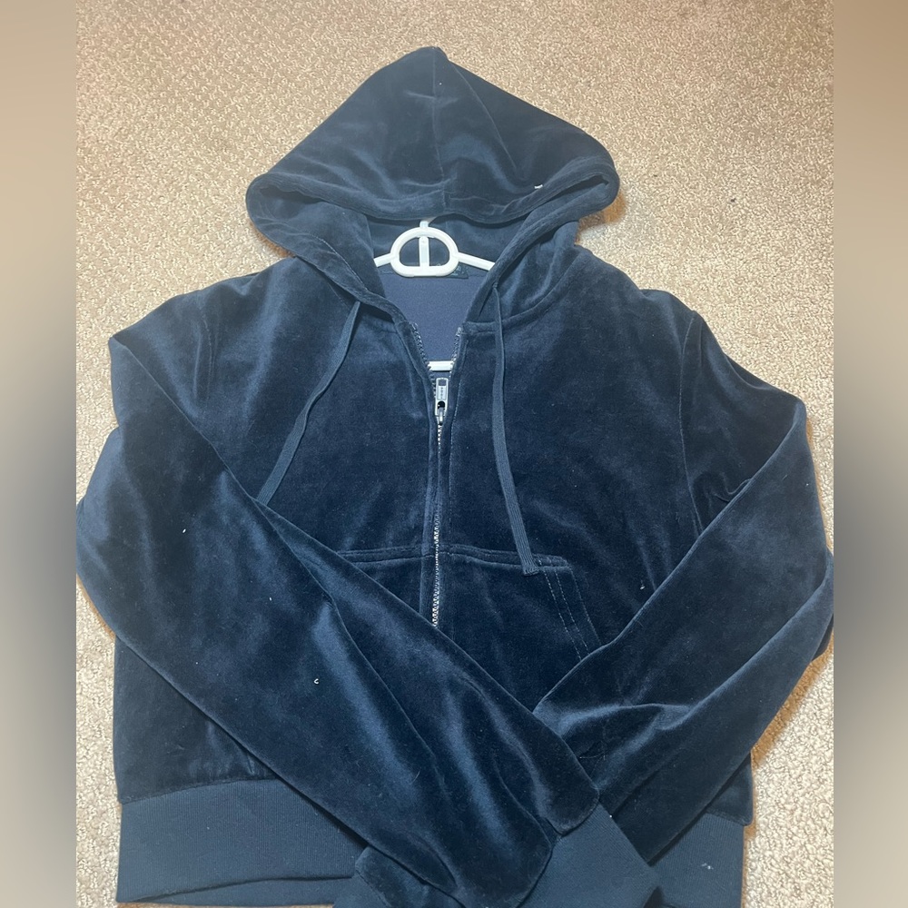 PACSUN  CROP TOP ZIPPERED HOODIE